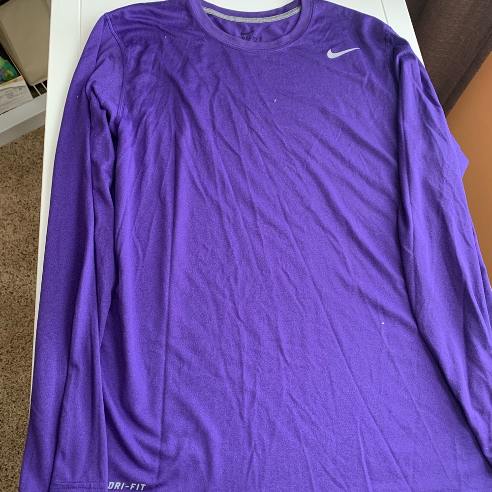 Nike Purple Long Sleeve Dri-Fit Shirt